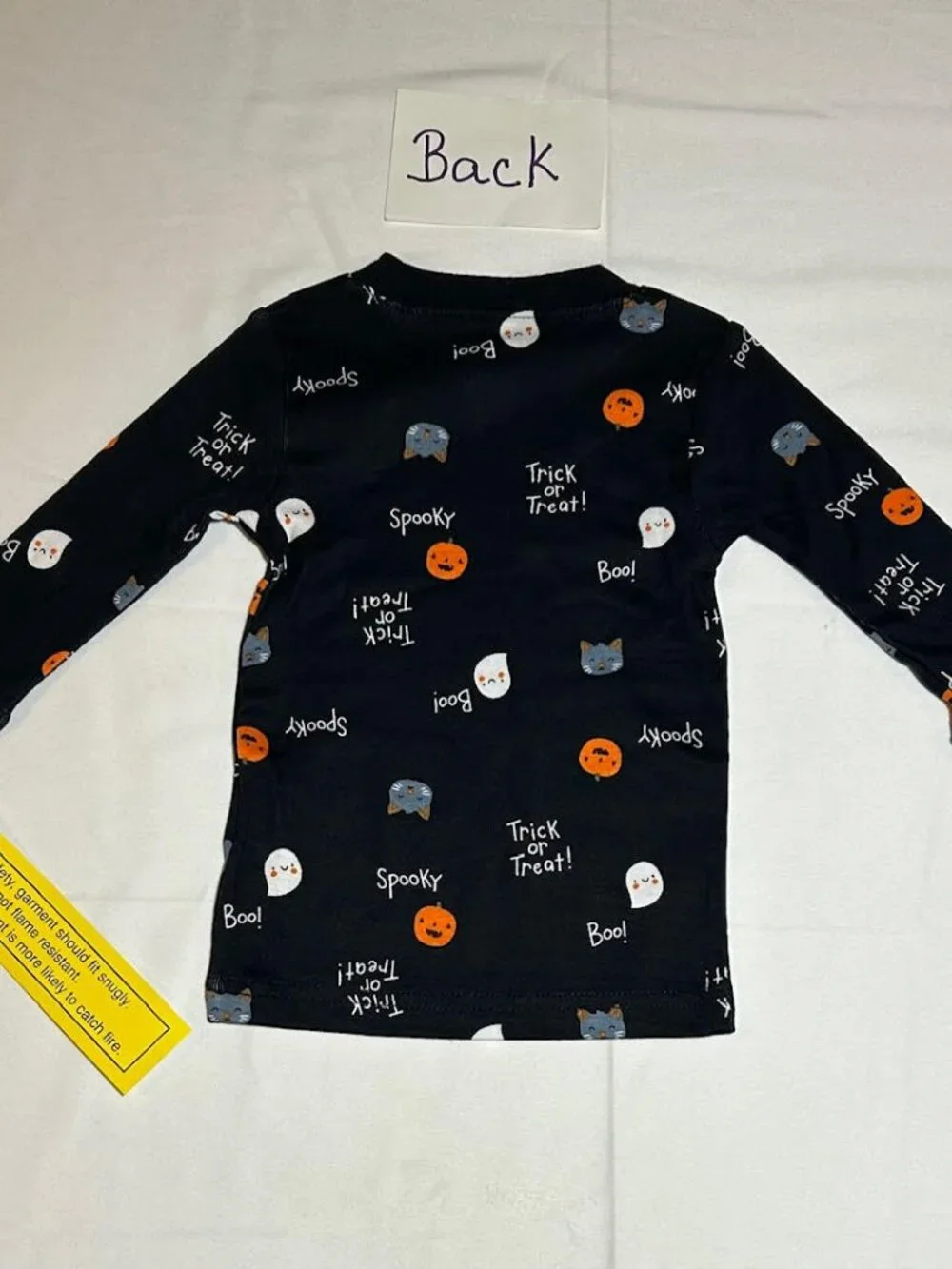 Carter's Baby Girls 12 month Black Spooky Ghost Pumpkin PJ Set NWT Halloween